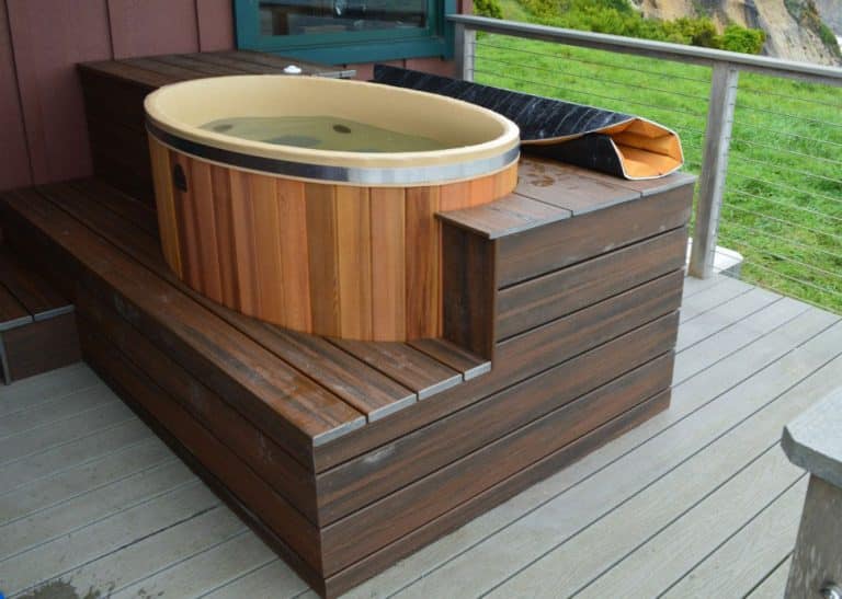 Canadian Hot Tub in Backyard
