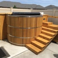 Canadian Outdoor Hot Tub with Stairs