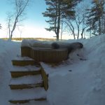 Outdoor Therapeutic Hot Tub covered with Snow